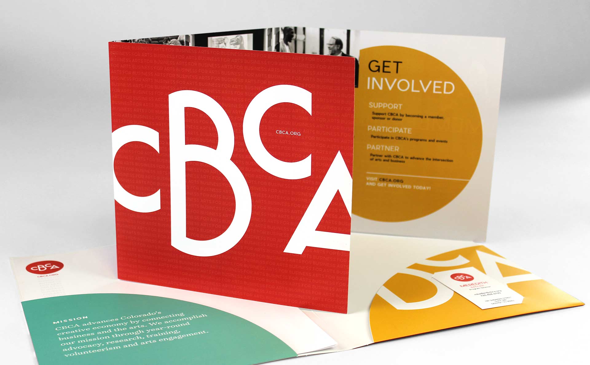 CBCA print collateral: brochure and pocket folder