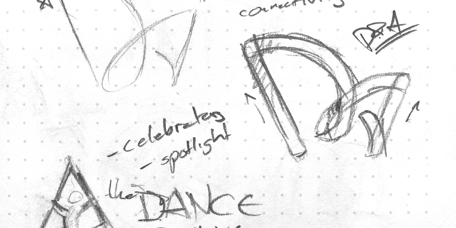The Dance Archive logo sketch